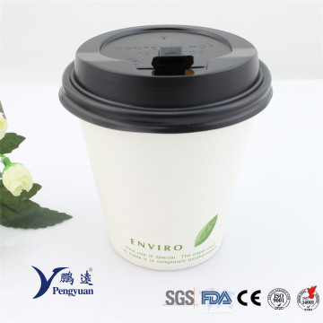 Biodegradable Disposable Airline Paper Coffee Cups 8oz